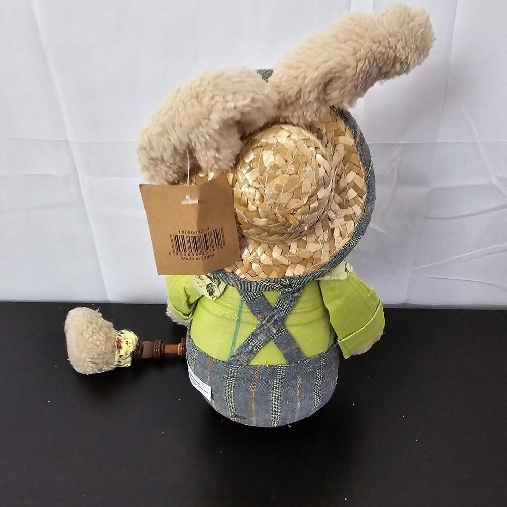 NWT Glitzhome Easter Bunny Rabbit Plush Set 4 18" Posable Leg Spring Shelf Decor - Picture 14 of 14